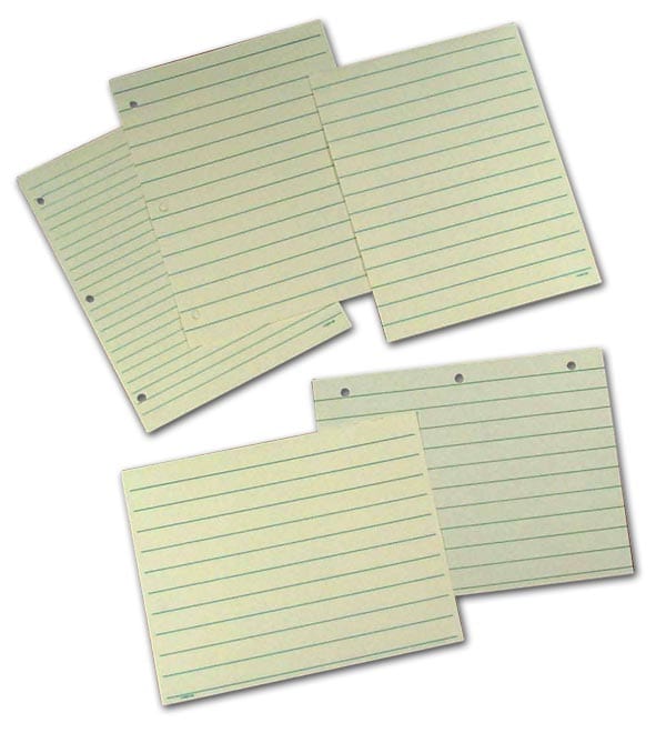 Writing Paper for Kids Lined Writing Paper With Yellow Highlighting 11 X  8.5 In, 20 Lb, 25 Sheets 