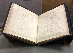 The first publication of the braille code, with embossed raised letters.